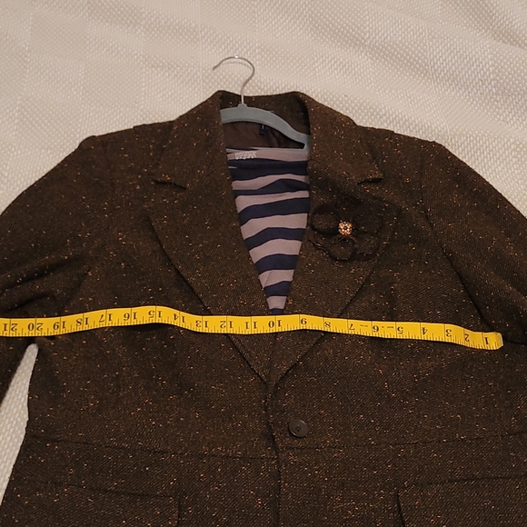 Brown tweed lined jacket 18W - Picture 7 of 8